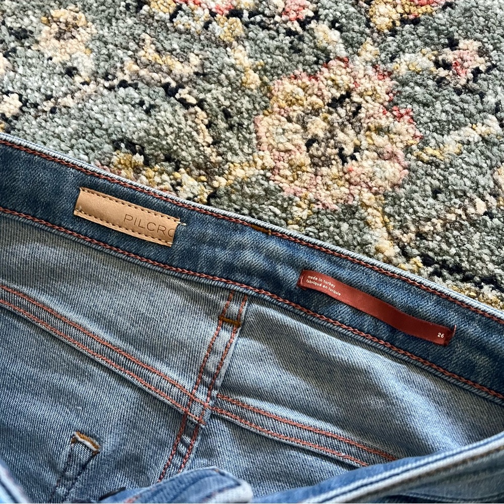 Anthropologie Pilcro The Icon High Rise Flare Denim Jeans Light Wash Sz 26 - Picture 10 of 12